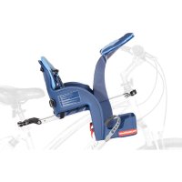 Scaun bicicleta copii SafeFront Deluxe pozitie montare centru 15 kg si casca protectie XS 44-48 Penguin WeeRide denim - 4