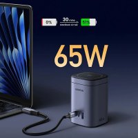 Statie de incarcare 4 in 1 UGREEN 65W 4-in-1 GaN Desktop Fast Charger X555, 2 x USB C, 1 X USB A, Gri - 5