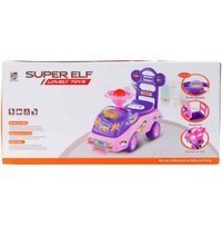 Masinuta fara pedale Ride-On Malplaycu Pink Butterfly cu 17 melodii, spatar inalt, spatiu depozitare, greutate maxima admisa 20 kg - 9