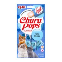 INABA CIAO Churu Pops, Ton, recompense lichide monoproteice fără cereale pisici, topping pate, 15g x 4 - 3