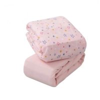 Set de 2 cearceafuri roz cu elastic Clevamama 140 x 70 cm - 4