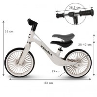 Bicicleta fara pedale Kidwell NIX Gri cu cadru din nailon si roti PU - 9