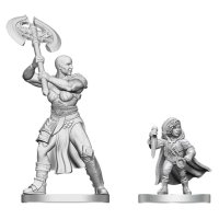 Miniaturi Nepictate D&D Nolzur's Marvelous - Goliath Barbarian si Halfling Rogue - 1