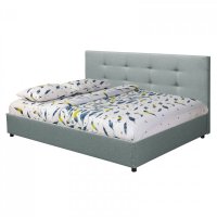 Pat modern tapitat ECONO L200, 140x200 cm, gri verzui - 1