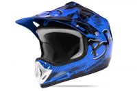 Casca de protectie pentru copii BRO Kimo Cross cu ventilatie si vizor reglabil, albastru - 1