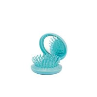 Perie de par pentru copii pliabila cu oglinda si joc labirint turcoaz Martinelia 3015w - 3