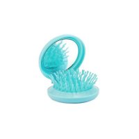 Perie de par pentru copii pliabila cu oglinda si joc labirint turcoaz Martinelia 3015w - 2