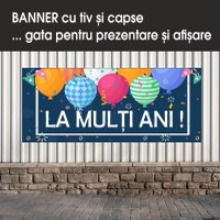 Banner PERSONALIZAT MEDIA, La multi ani model 1, dimensiune 150 x 60 cm - 3