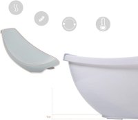 Cadita pentru bebelusi cu forma ergonomica,suprafata antiderapanta si protectie spate Little Mom Egg Blue - 2