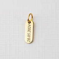 Charm ELM - Tag din Argint 925 cu Placaj de Aur Galben 18K - 1
