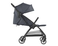 Carucior sport pentru copii KikkaBoo Joy Dark Grey,Cadru din aluminiu,Sistem automat de pliere One Touch,Roti pivotante cu suspensii,Spatar si suport picioare reglabile,Capotina,recomandat de la nastere pana la 22kg - 2