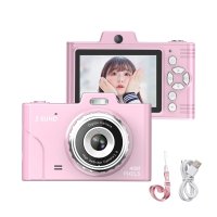 Camera Foto Digitala Auraliv® Roz 48MP Ultra HD, 2.5K UHD, Video 1080P,  Ecran IPS 2.8”,Baterie 750mAh,Card 32GB Inclus - 1