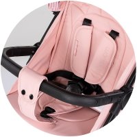 Carucior pentru copii Chipolino Blossom Powder Pink, spatar reglabil, bara de protectie, greutate admisa 22 kg - 3
