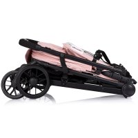 Carucior pentru copii Chipolino Blossom Powder Pink, spatar reglabil, bara de protectie, greutate admisa 22 kg - 7