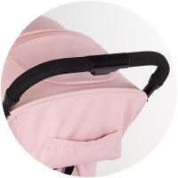 Carucior pentru copii Chipolino Blossom Powder Pink, spatar reglabil, bara de protectie, greutate admisa 22 kg - 8