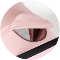 Carucior pentru copii Chipolino Blossom Powder Pink, spatar reglabil, bara de protectie, greutate admisa 22 kg - 11