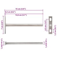 Set de 12 Suporturi Invizibile pentru Rafturi din Otel Carbon - 10x150 mm - 9