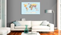 Tablou din plută - Travel with Me [Cork Map] 120x80 cm - 2