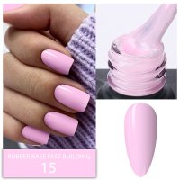 Rubber Base Everin Fast Building 15 – Bază Cauciucată Baby Pink, HEMA &amp; TPO Free, 15ml - 1