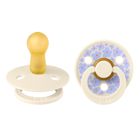 Set 2 suzete BIBS Colour Studio Collection Flower Latex 6 luni+ Ivory - 4