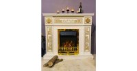 Semineu electric Versailles gold & Cristina, Art Flame, 1020x1100x300 mm, 2000W - 1