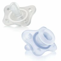 Set 2 suzete pentru bebelusi Chicco Physio Mini Soft, Silicon moale, Sterilizabil la microunde, 0-2 luni, Albastru - 1