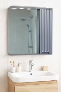 Oglinda Seria 033, front  MDF, antracit, 60x71 cm - 1