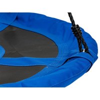 Leagan pentru copii rotund tip cuib de barza suspendat 100 cm Ecotoys MIR6001 albastru - 3