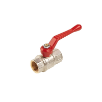 Robinet sfera pentru apa Uragano F/F 1/2'' cu maneta rosie - 1
