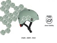 Casca de protectie pentru copii sistem de reglare magnetic cu led XXS-S 45-51 cm 1 an+ Green Lines Scoot Ride - 7