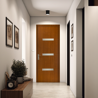 Usa de interior din lemn Style 016 cu geam, Stejar inchis, dimensiuni 2000x800 mm - 1