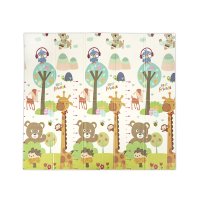 Covoras de joaca termic pentru copii Best Friends  Stars din spuma XPE, design cu doua fete, pliabil, 180x200 cm - 1