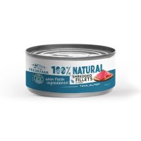 FRESH FARM Schredded fillets, Ton și Somon, conservă hrană umedă fără cereale pisici, (în sos), 70g - 2