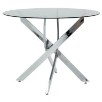 Set dining Julita Antoro, 5 piese, Transparent, 80x80x75 cm - 3