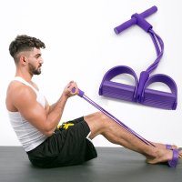 Banda elastica multifunctionala cu suport pentru picioare perfecta pentru tonifiere brate, abdomen, piept, - 7