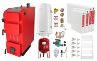 Pachet incalzire Fornello Praktik 30 kW cu boiler, radiatoare din otel si accesorii de montaj - 1