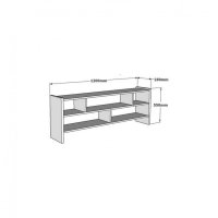 Comoda TV Pera, finisaj Walnut, 120 x 55 x 28 cm - 5