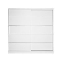 Dulap CORFU 03, usi glisante, alb, 200x60x200 cm - 1