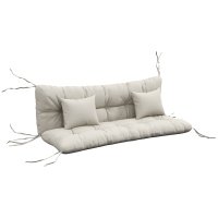 Set 4 Perne de Grădină Outsunny cu Șnururi de Fixare, Umplutură Groasă, pentru Balansoar, Crem | Aosom Romania - 1