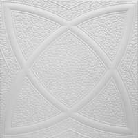 Tavan fals decorativ 0838, polistiren extrudat alb, 50 x 50 x 0.4 cm - 1