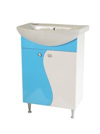 Masca chiuveta / lavoar baie Selena  din MDF  60 cm  alb-bleu - 1