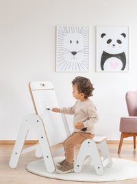 Masuta si tabla 2 in 1 cu scaunel Massam MDF MamaToyz - 5
