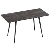 Masă Extensibilă HOMCOM pentru Sufragerie, Capacitate 6-8 Persoane, Dimensiuni 120-160x75 cm, Blat Efect Lemn, Picioare din Oțel - 1