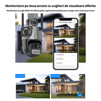 Camera de supraveghere exterioara tripla 4K 9MP cu Wi-Fi, PTZ si zoom optic 8x - 4