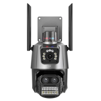 Camera de supraveghere exterioara tripla 4K 9MP cu Wi-Fi, PTZ si zoom optic 8x - 8