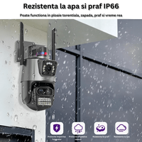 Camera de supraveghere exterioara tripla 4K 9MP cu Wi-Fi, PTZ si zoom optic 8x - 1