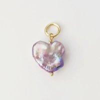 Charm ELM - Inima din Perla - Argint 925 cu Placaj de Aur Galben 18K - 1