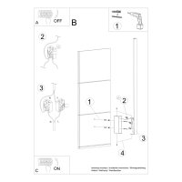 Sollux Lighting Lahti, aplica LED de perete aurie, 4000K, 920 lm, 4 x 6,5 x 50 cm - 8