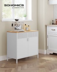 Dulap Metalic Fiset Songmics Alb 80x40x76 cm - Organizare Versatilă - 1