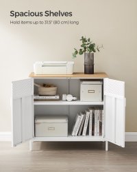 Dulap Metalic Fiset Songmics Alb 80x40x76 cm - Organizare Versatilă - 3